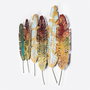 Wallity Leaves v11 Escultura de pared de metal multicolor